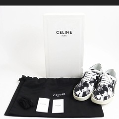 極美品 CELINE エリオット キャンバス 総柄ローカットスニーカーの画像