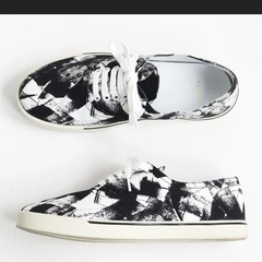 極美品 CELINE エリオット キャンバス 総柄ローカットスニーカーの画像