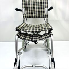 【長期保管品】楽々健 軽量介助型車いす AR-032 コンパクト折りたたみの画像