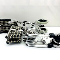 【長期保管品】楽々健 軽量介助型車いす AR-032 コンパクト折りたたみの画像