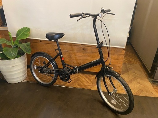 20インチ折りたたみ自転車　シングルギア　ブラック