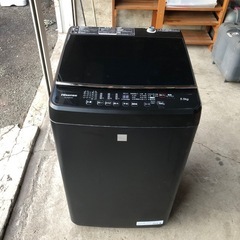 太子町太田倉庫✨人気の黒家電❗️2021年製 Hisense 5.5.kg洗い洗濯機　HW-G55E7KKの画像
