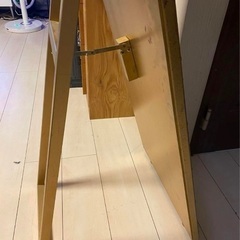 ゴールド スタンドミラー 姿見 アンティークミラー、45cmX153cm Used・美品の画像