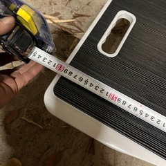 【百光工建】折りたたみテーブル 黒と白　中古品の画像