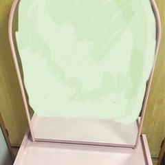 ピンク  ドレッサー　アンティーク　木製の画像