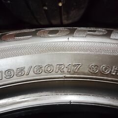 BS BRIDGESTONE ECOPIA EP150 195/60R17 17インチ 夏タイヤ 4本 20年製 バリ溝 60プリウス ライズ ロッキー等　(KTL277)の画像