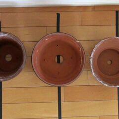 素焼き　植木鉢３個　Ⅶの画像