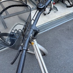 パンク　自転車　鍵付　27インチの画像