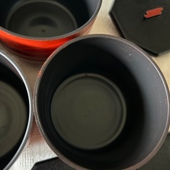 お椀　プラスチック　黒　ブラック　赤　レッド　5個セットの画像