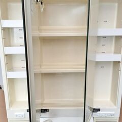 【埼玉】幅100㎝サイドキャビ＋大型ボウル三面鏡シャンプードレッサー洗面化粧台の画像