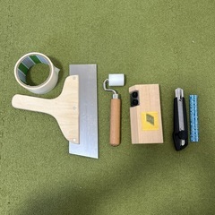【譲渡者決定】クッションフロア施工ツール　道具セット　DIY の画像