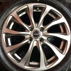 タイヤ走行短め【BS BLIZZAK VRX2 195/65R16】スタッドレス【BALMINUM 16インチ 6J4HPCD100+40】20年製 ライズ ロッキー等　(VTJ037)の画像