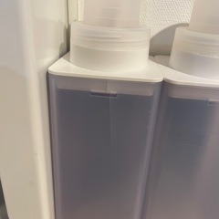 【Yamazaki】マグネット詰め替え用ボトル、レジ袋ストッカーの画像