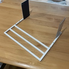 山崎実業(Yamazaki) マグネット伸縮洗濯機バスタオルハンガー ホワイト　プレート タオル掛け の画像