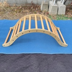 f●■知育シーソー 遊具 木製 体幹トレーニング　子供用クライミ...