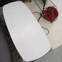 ★ジモティー割あり★棚付き折り畳みテーブル　WH　 高さ(H)3...