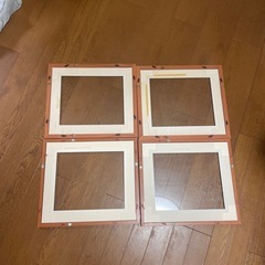 スタジオアリス 写真フレーム 額縁 4個セット中古　四切より大きめ 約36×40の画像