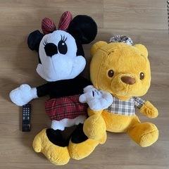 ミニー、プーさん人形セット