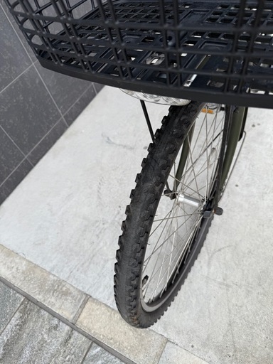 大阪府 ブリヂストン HYDEE II 電動アシスト自転車 オリーブグリーン