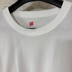 Hanes 100%コットン L クルーネック長袖Tシャツ　新品未使用の画像