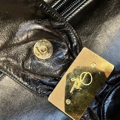 本革　黒　ハンドバッグの画像