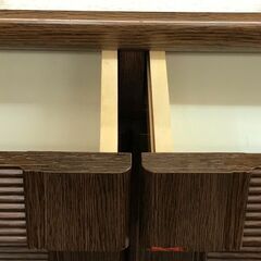 シューズボックス　茶　幅(W)750mm × 奥行(D)370mm × 高さ(H)1810mmの画像