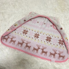 女の子 トナカイ柄 フリースベスト スリーパーの画像