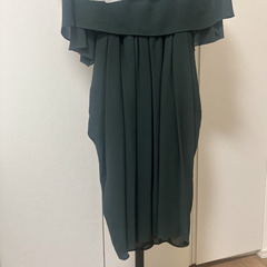 【クリーニング済】パーティードレス フォーマル グリーン 膝下の画像