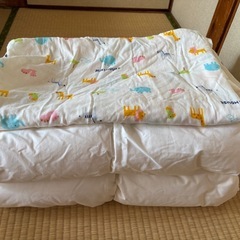 ミキハウス　西川　ベビー羽毛掛けふとんセット