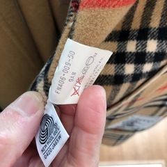 【現金受け渡し・着払いも可能】バーバリー　レディース　9号　ウール ベージュ ピーコート タータンチェックの画像