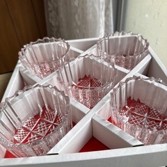 ガラスの食器江戸切子？昭和レトロ食器の画像