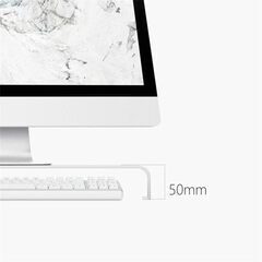 モニター台 机上台 コンピュータのモニタースタンドテレビ画面のラップトップコンピュータのアップグレードや掃除のしやすいアルミ デスクトップ収納ラック (Color : Silver, Size : 40*21*5cm)の画像
