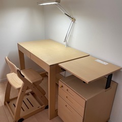 ITOKI学習机＆椅子&棚セット