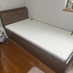跳ね上げ式シングルベッド　横タイプの画像