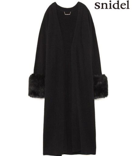 未使用 snidel ファースリーブロングカーディガン コート アウター スナイデル