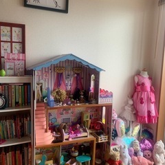 大型木製3階建ドールハウス★家具&人形おまけ★キッドクラフト★ア...