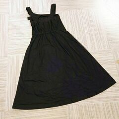 Mサイズ　COLZA　ロング丈　ジャンパースカート　黒の画像