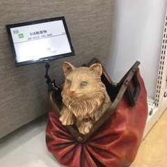【軽トラック貸出サービス有】ネコ&鞄置き物