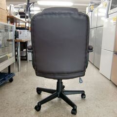 ☆OAチェア オフィスチェア 幅655mm 奥行630mm 高さ1040mm 座面高430～530mm 合皮 アーム付き ひじ掛け キャスター付き ブラウン 札幌市 屯田店の画像