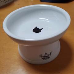猫皿　猫壱 ハッピーダイニング 脚付フードボウル 猫柄 シリコン付きの画像