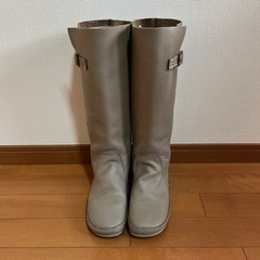 ロングブーツ　ブーツ　本革　24.5cmの画像