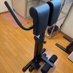 美品　リーディングエッジ バックエクステンションベンチ 折り畳み式 耐荷重110kg 角度調整機能 背筋 側腹筋 腹筋 トレーニング用 LE-HRC ブラックの画像