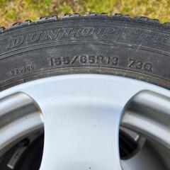 スタッドレスタイヤホイル4本セット　155/65R13 73Qの画像