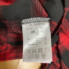 チェックシャツ　160の画像