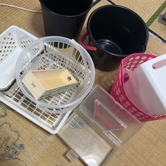 ★収納ケースおまとめ　ゴミ箱　バケツ　カゴ2種　蓋つきケース　バ...