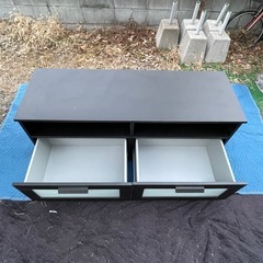 f●■IKEAイケア・BRIMNES ブリムネス テレビ台, ブラック, 120x41x53 cmの画像