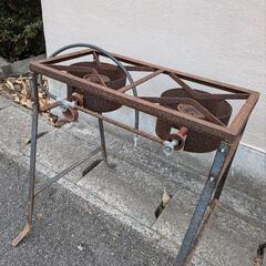 お庭のアンティークに　ジャンク　アウトドア　ガスコンロの画像