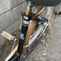 差し上げます 前後カゴ付き自転車 27インチの画像