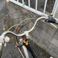 差し上げます 前後カゴ付き自転車 27インチの画像
