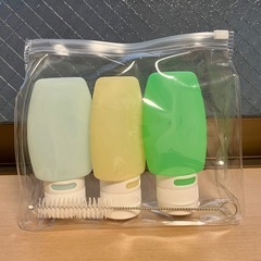 トラベルボトル シリコン【漏れない3重構造】 80ml×3